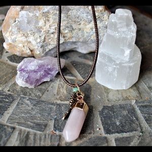 Rose quartz necklace
